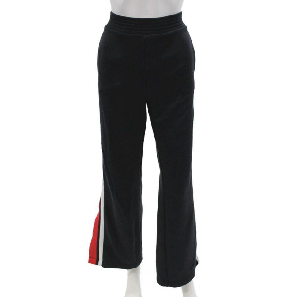 Wesley Women Black Striped Sweatpants Athleisure Pull On Size M